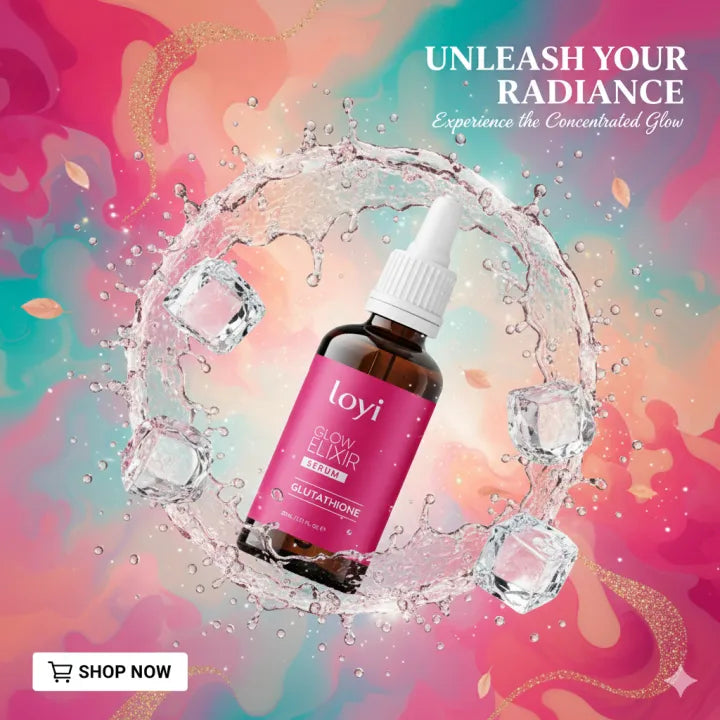 Loyi Glutathione Serum 30ml | Skin Brightening, Dark Spot Removal, Even Tone | Glow Boosting Face Serum